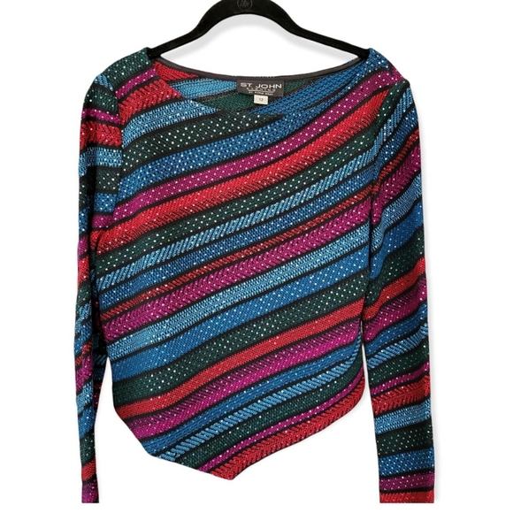 NWOT Fabulous St. John Evening Sequin Knit Top - Picture 4 of 6